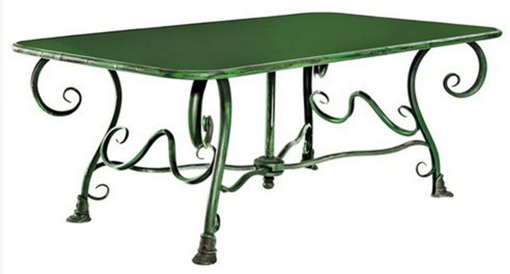 Eleganter Jugendstil Gartentisch aus Schmiedeeisen von Casa Padrino
