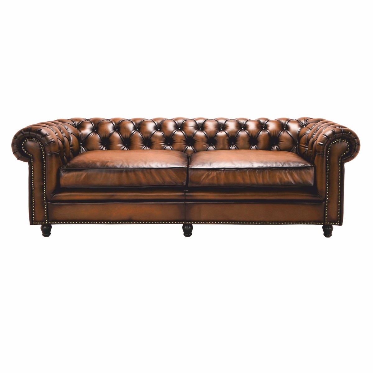 Casa Padrino Luxus Chesterfield Echtleder Sofa – Zeitlose Eleganz für exklusive Hotel- und Wohnräume