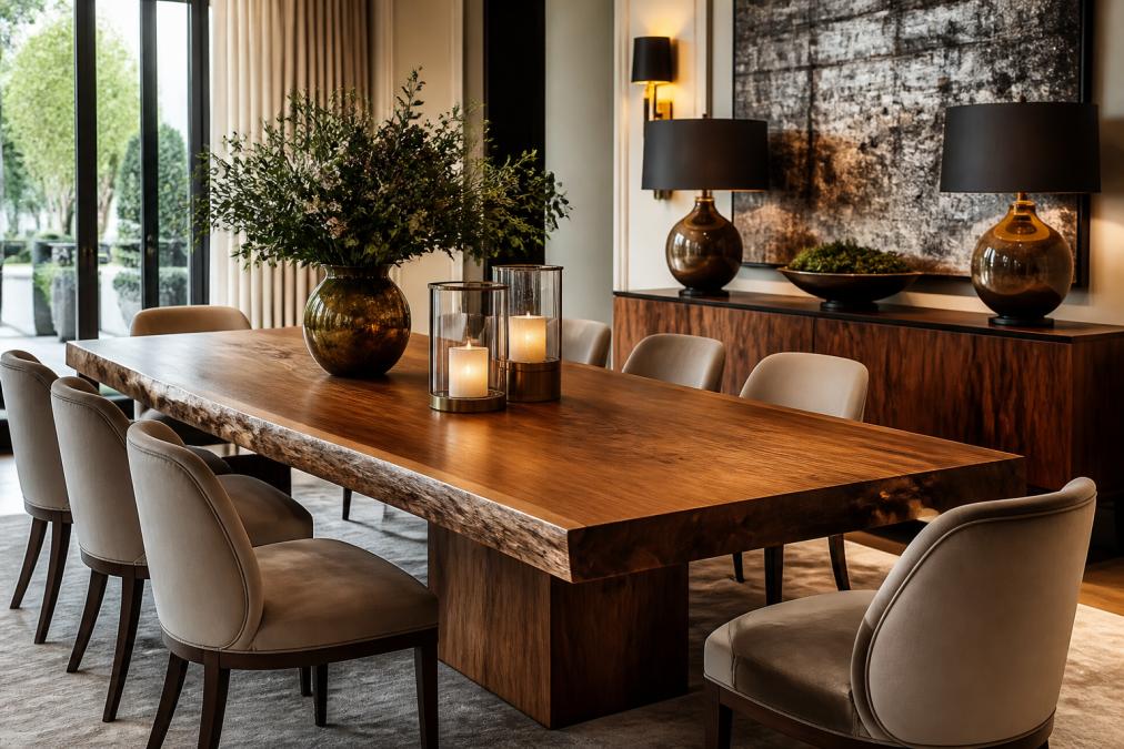 Luxuriöse Esszimmertische aus Massivholz: 7 exklusive Designs