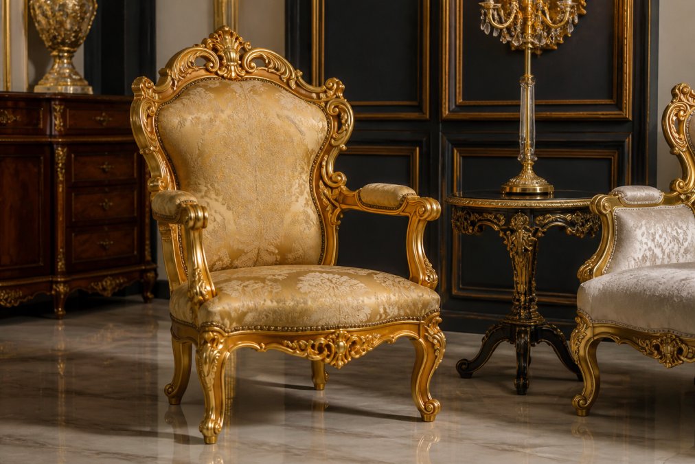 Prunkvolle Barocksessel für Zuhause